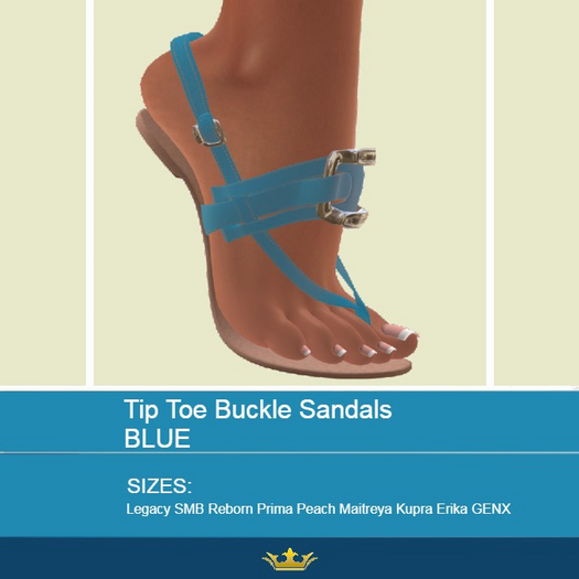 BLUE TIP TOE BUCKLE SANDALS (ADD)