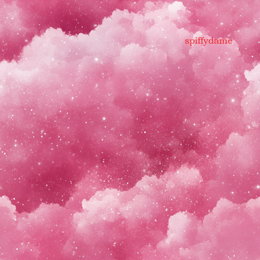 Pink Sparkle Clouds Seamless Texture