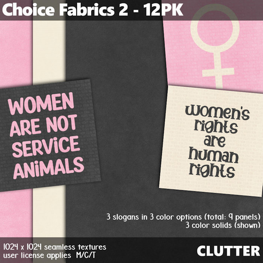 Clutter - Choice Fabrics 2 - 12PK