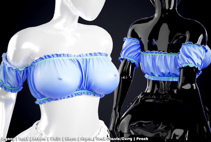 Zima Crop Top Blue