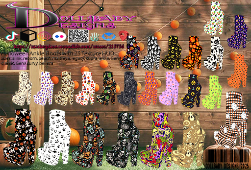 DBD Halloween Ankle Platform Boots w/ 25 texture HUD-Board