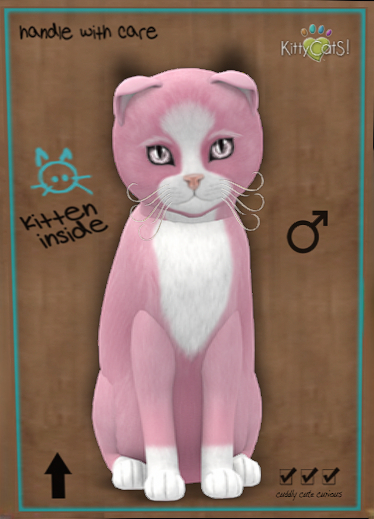 9T Kittycats - Chateau Cat - Pink & White No. 1 (male)