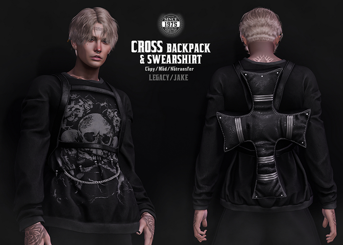 [Since1975] Cross Backpack & Sweatshirt