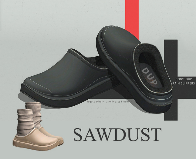DON'T DUP RAIN SLIPPERS ''SAWDUST''