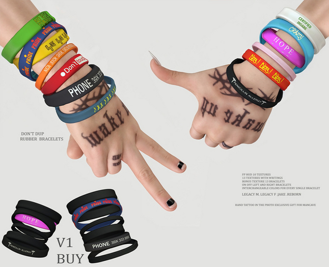 DON'T DUP  V1 RUBBER  BRACELETS