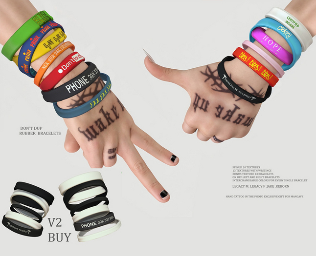 DON'T DUP  V2 RUBBER  BRACELETS