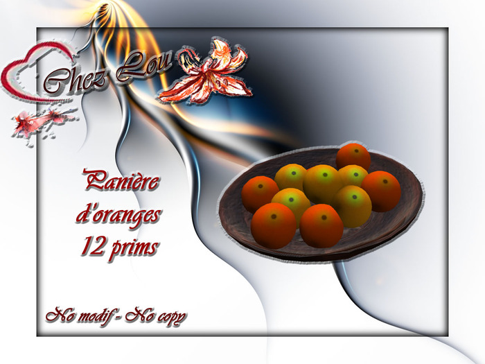 corbeille d'orange "Deco"
