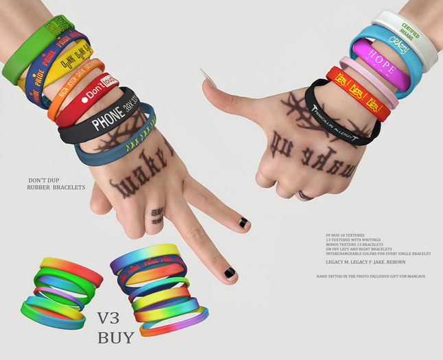 DON'T DUP  V3 RUBBER  BRACELETS