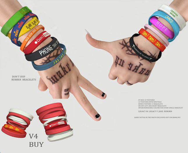 DON'T DUP  V4 RUBBER  BRACELETS