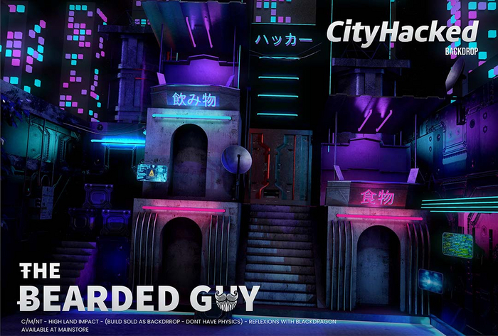 City Hacked Backdrop - The Bearded Guy