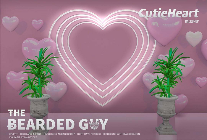 Cutie Heart Backdrop - The Bearded Guy
