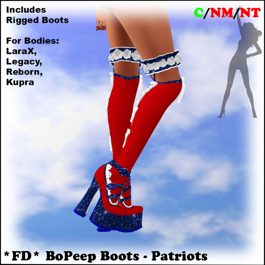 *FD* BoPeep Boots [Boxed] Patriots