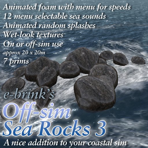 Off-Sim Rocks 3 - sea/seaside/coast/beach/waves/spay