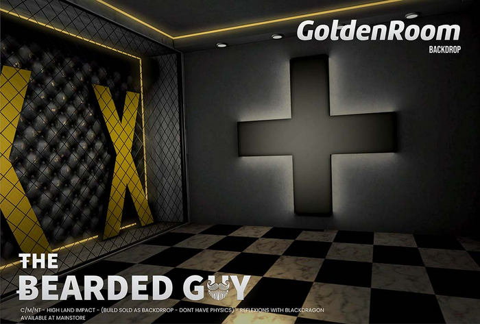Golden Room Backdrop - The Bearded Guy