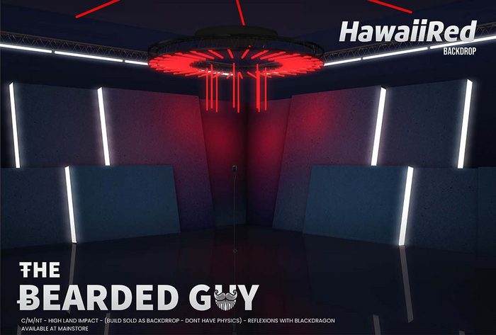 Hawaii Red Backdrop - The Bearded Guy