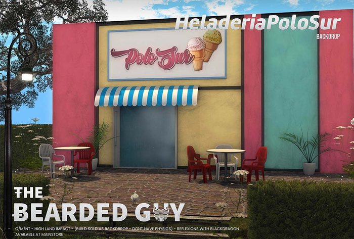 Heladeria Polo Sur Backdrop - The Bearded Guy