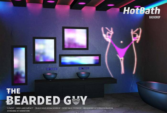Hot Bath Backdrop - The Bearded Guy