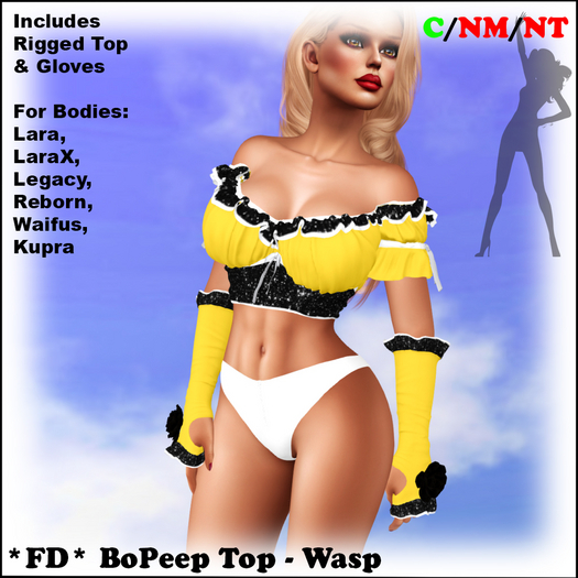 *FD* BoPeep Top & Gloves [Boxed] Wasp