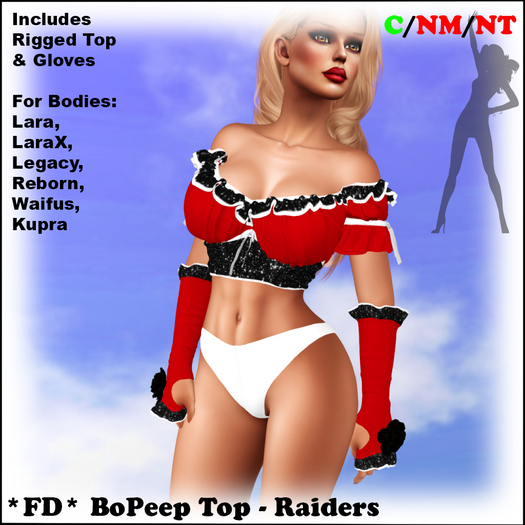 *FD* BoPeep Top & Gloves [Boxed] Raiders
