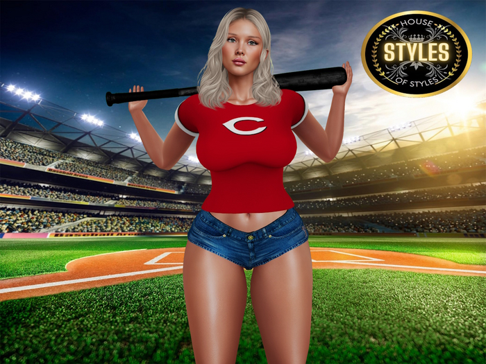Cincinnati Reds Ladies Tee (Red)