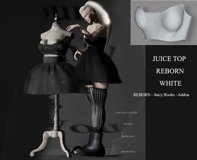 DON'T DUP JUICE TOP- REBORN- WHITE