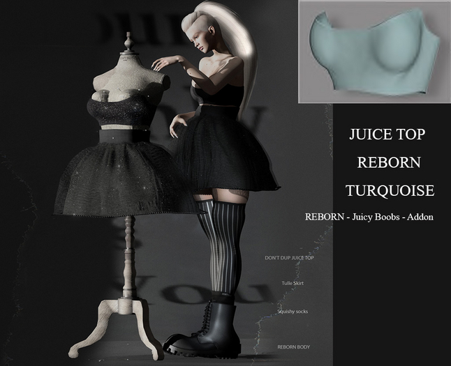 DON'T DUP JUICE TOP- REBORN- TURQUOISE
