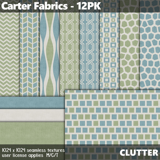 Clutter - Carter Fabrics - 12PK
