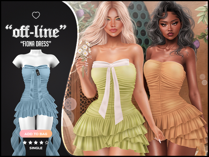 "Off-Line" x "Fiona" Dress / Sky