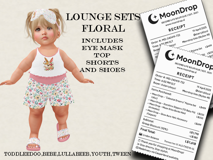 Moondrop~Lounge Sets Floral