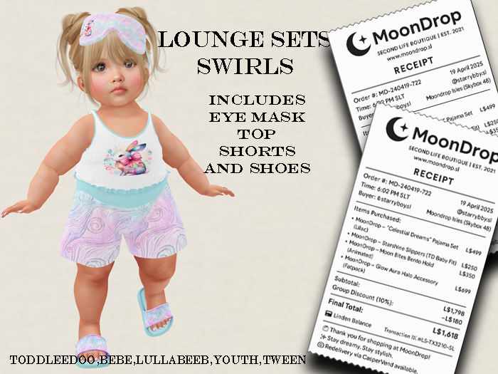 Moondrop~Lounge Sets Swirls