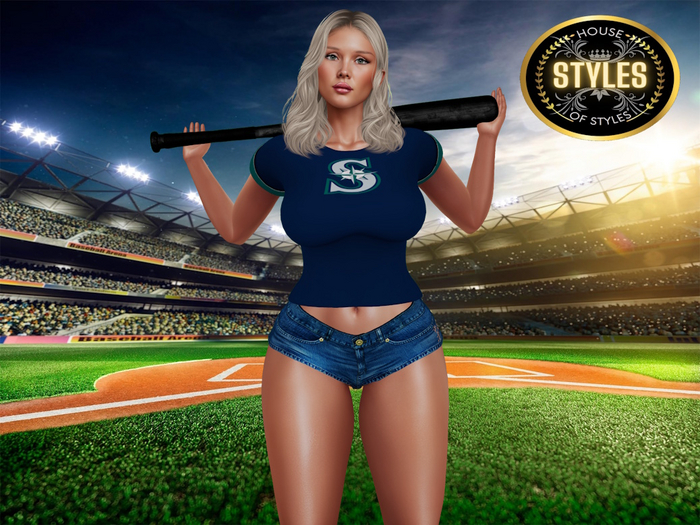 Seattle Mariners Ladies Tee (Navy)