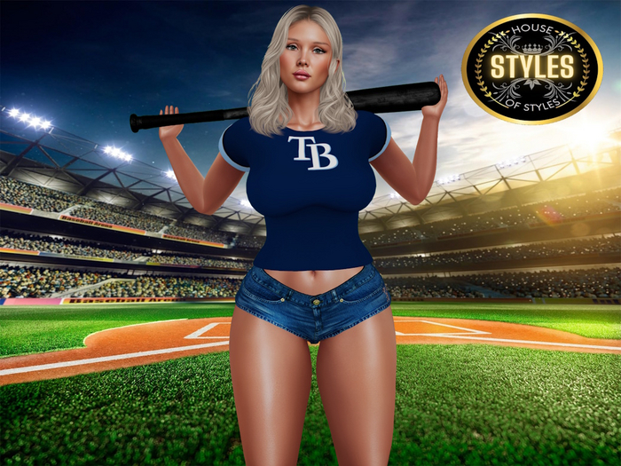 Tampa Bay Rays Ladies Tee (Navy)