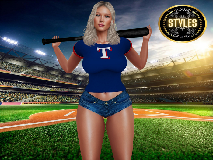 Texas Rangers Ladies Tee (Blue)