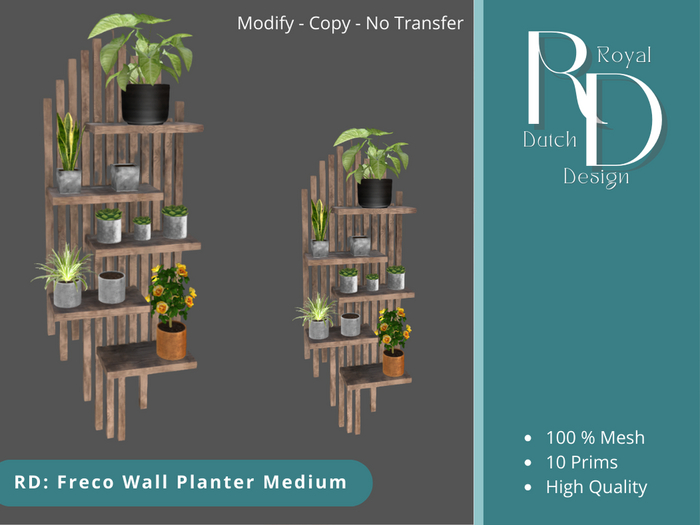RD: Freco Wall Planter Medium Wood