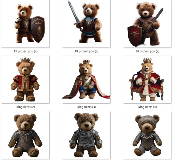 FREE Castle Teddy Bear texture set. Alpha cut, full perm