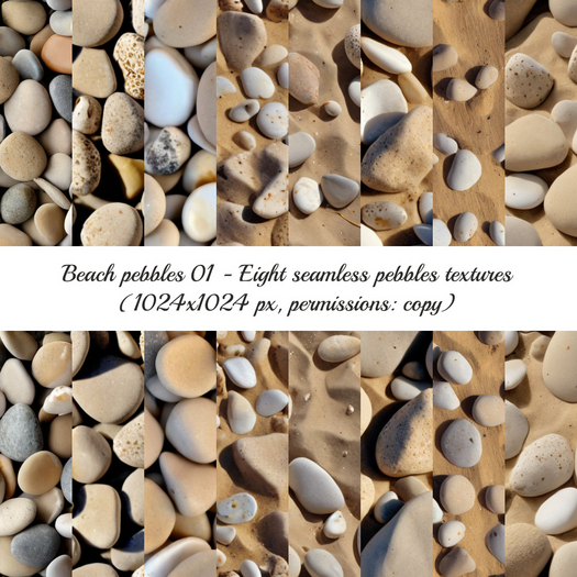 [Alpha Magic] Beach pebbles textures pack 01