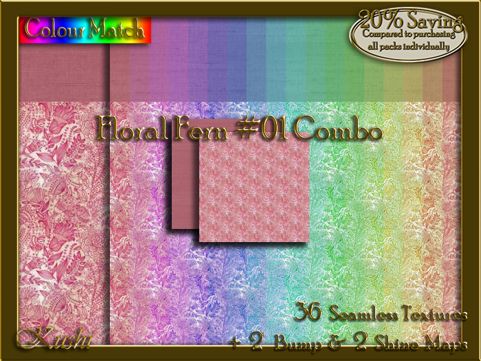 Floral Fern #01 COMBO Texture Bundle