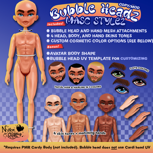 (NO) Bubble Headz - Masc Stylez