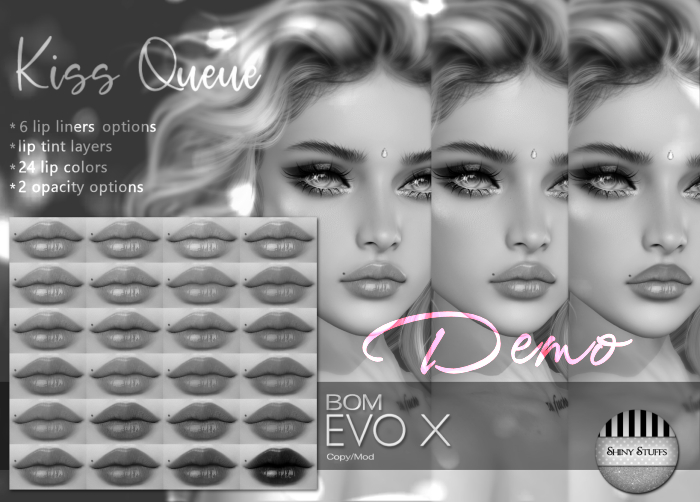 ~Shiny Stuffs~ DEMO EvoX Kiss Queue Lipstick Lipliner
