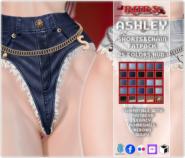 #RUBY# FATPACK-ASHLEY- SHORTS-70%OFF