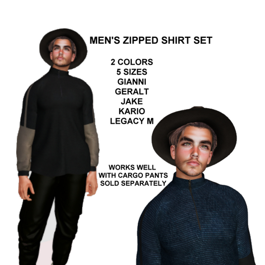 MENS  Zipped Up SHIRT