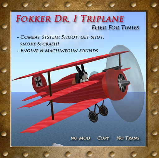 Fokker Dr. I Triplane for Tinies by Steam Kitten
