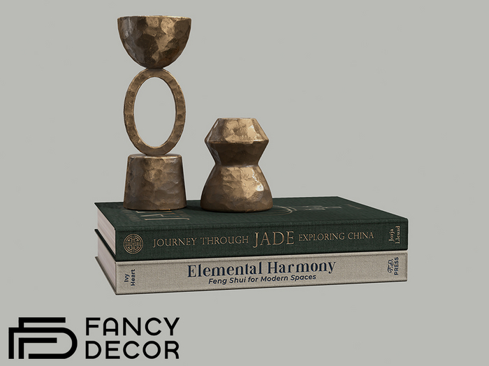 Fancy Decor: Ren Candlesticks & Books