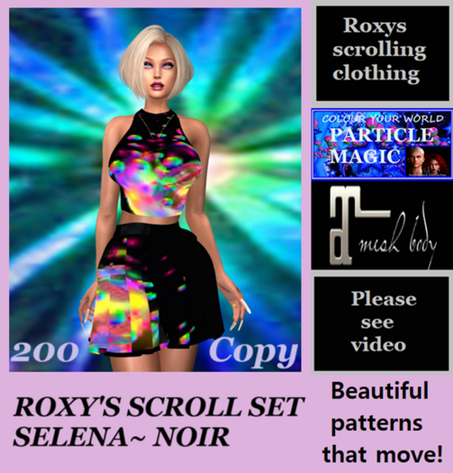 ROXY'S SCROLL SET SELENA~ NOIR