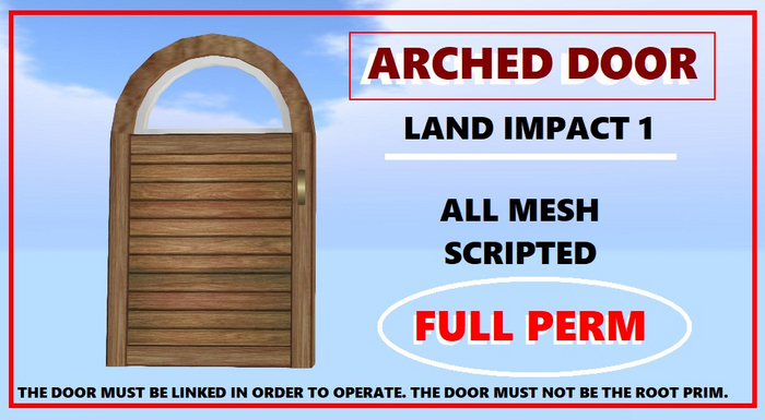 Glazed Arched Door FULL PERM Li (Boxed) DOOR