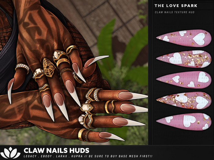 [BL] Claw nails HUD // the love spark