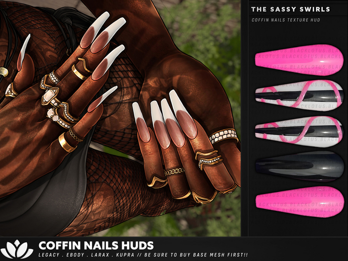 [BL] Coffin nails HUD // the sassy swirls