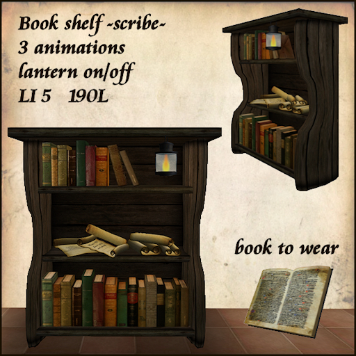 scribe_book shelf, with animations