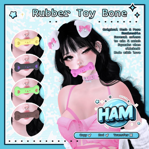 HAM. Rubber Toy Bone - Fatpack