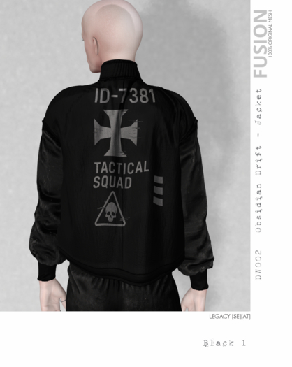 [Fusion] [DW002] [Obsidian Drift ] - [Jacket] [ Black 1]